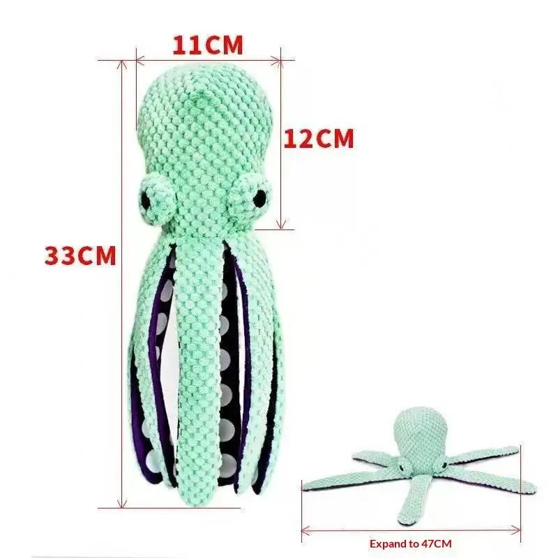Pet Octopus Indestructible Dog Toy For Aggressive Chewers Squeaky Interactive Anxiety Relief Toy For All Dogs Pet Supplies Oasis Select A