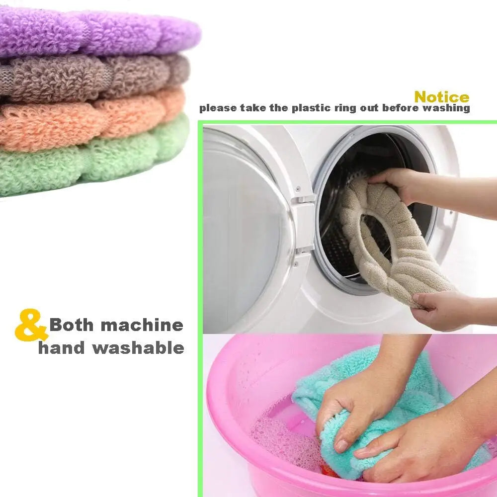 Washable Toilet Seat Cover – Stretchable Cushion Pad for Bathroom, Reusable Washable Soft Mat, Universal Fit Cold Weather Oasis Select