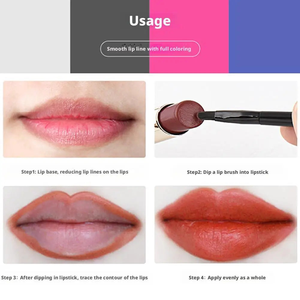 Retractable Lip Brush with Cap – Travel Lipstick Liner Brush Lip Makeup Brush Oasis Select