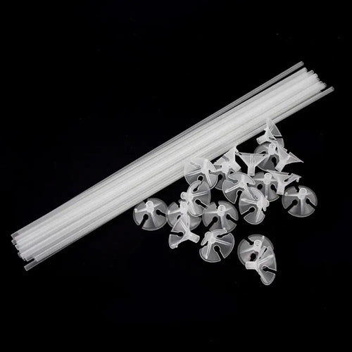 100pcs Transparent Balloon Sticks & Cups | Reusable Party Holders Balloon Holder Sticks Oasis Select