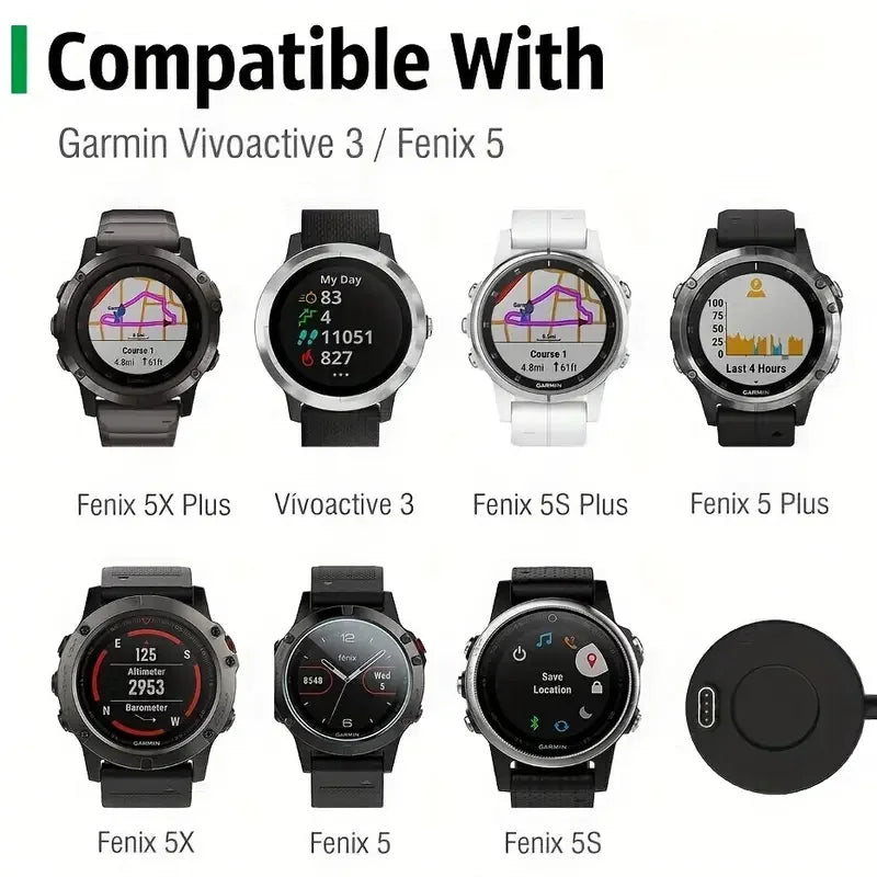 Garmin Charging Cable – Fenix 8 7 6, Venu, Vivoactive, Instinct Smartwatch Charger Cable Oasis Select
