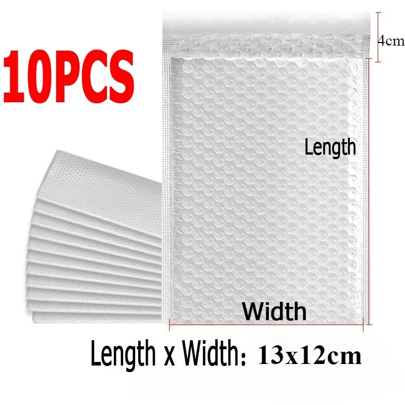 50/10Pcs Plastic Bubble Envelopes Bag Waterproof Foam Adhesive Self Seal Packing Bag Mailers Shipping Envelope Storage Organizer Oasis Select 10PCS-13-15