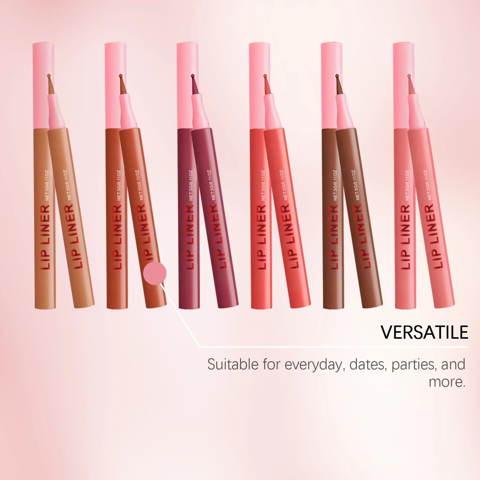 Waterproof Multi-Color Lip Liner Pencil – Moisturizing & Long-Lasting Lip Liner Pencil Oasis Select