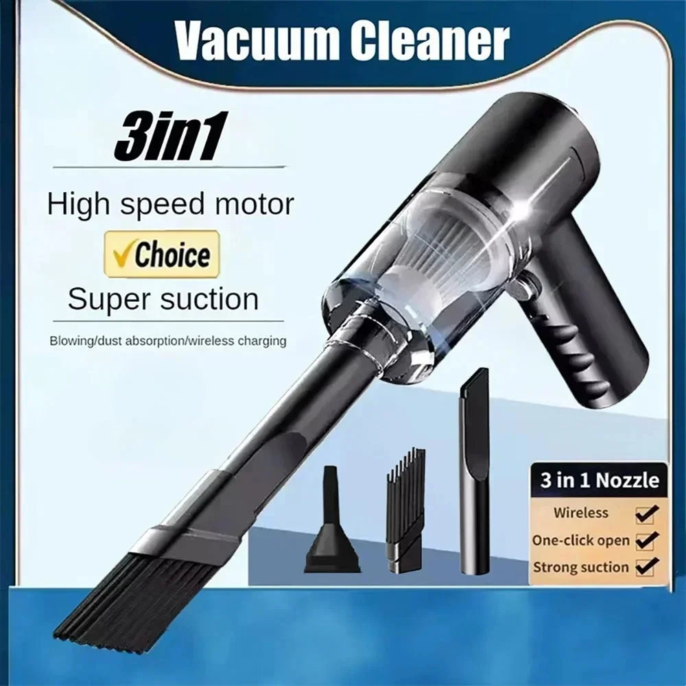 3-in-1 Vacuum Cleaner USB Charging Portable Suction And Blowing Function for Small Car And Household Use Oasis Select