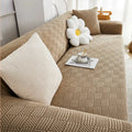 Bohemian Jacquard Velvet Sofa Cover for Autumn and Winter Thickened Plush, High-end Feel Cat Scratch-resistant Sofa Cover Oasis Select 2 people 145-185cm coffee color