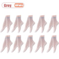 10-100Pairs Ankle Socks for Women Ultra Thin Invisible No Show Socks Summer Spring Comfort and Breathable Daily Wear Oasis Select Grey-10Pairs 1Bag