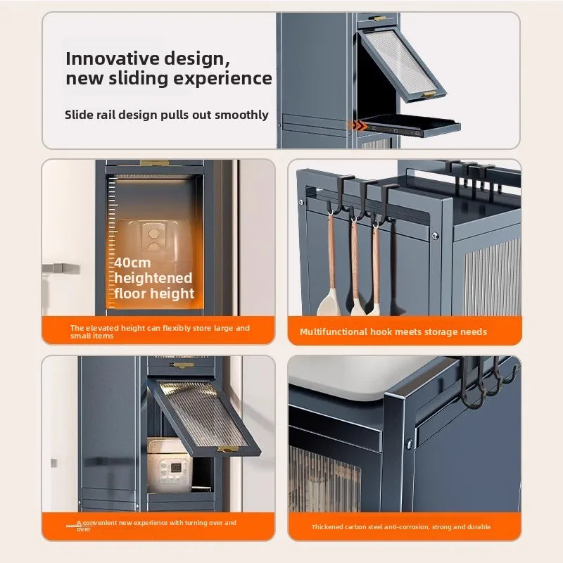 Drawable kitchen crevice storage cabinet, multi-layer ultra narrow edge storage cabinet, side crevice storage cabinet Oasis Select
