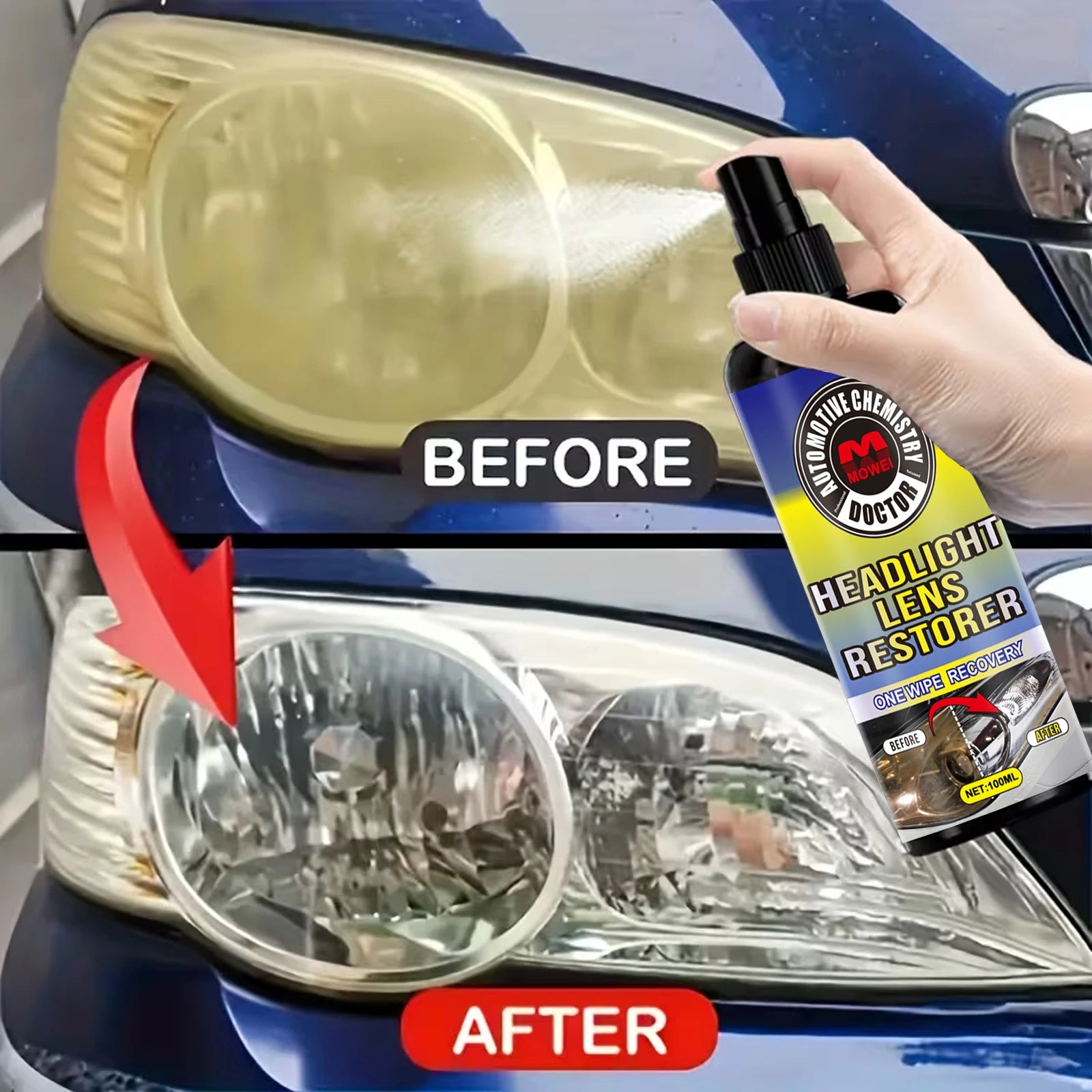 100ml Headlight Restoration Kit – Polish & Protect Car Lenses Headlight Restoration Kit Oasis Select