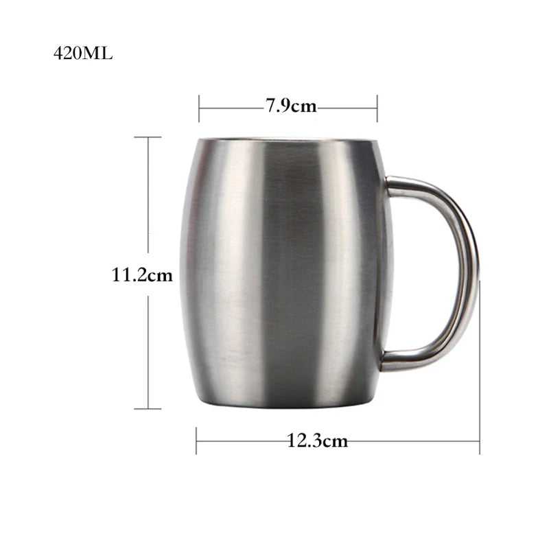 16oz Stainless Steel Insulated Coffee Beer Mug with Lid Insulated Travel Mug Oasis Select