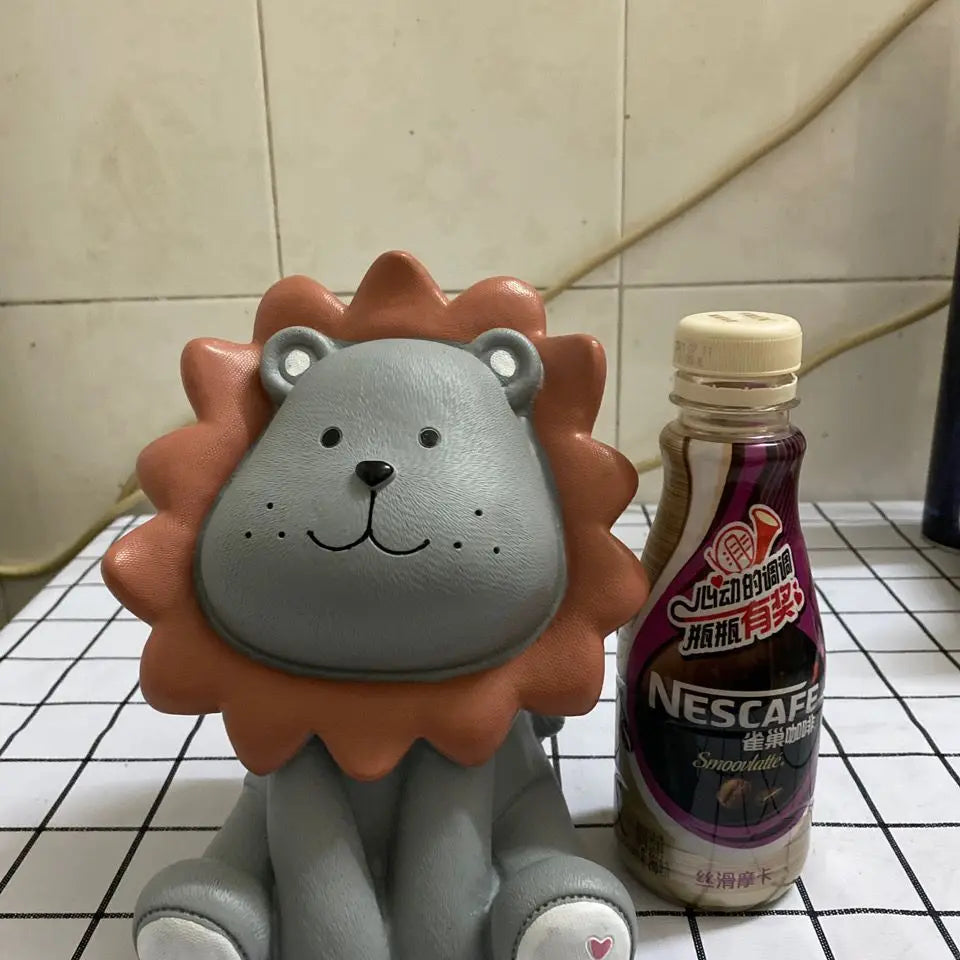 Lion Piggy Bank Cute Piggy Bank Living Room Decoration Cartoon Piggy Bank Anti-drop Oasis Select