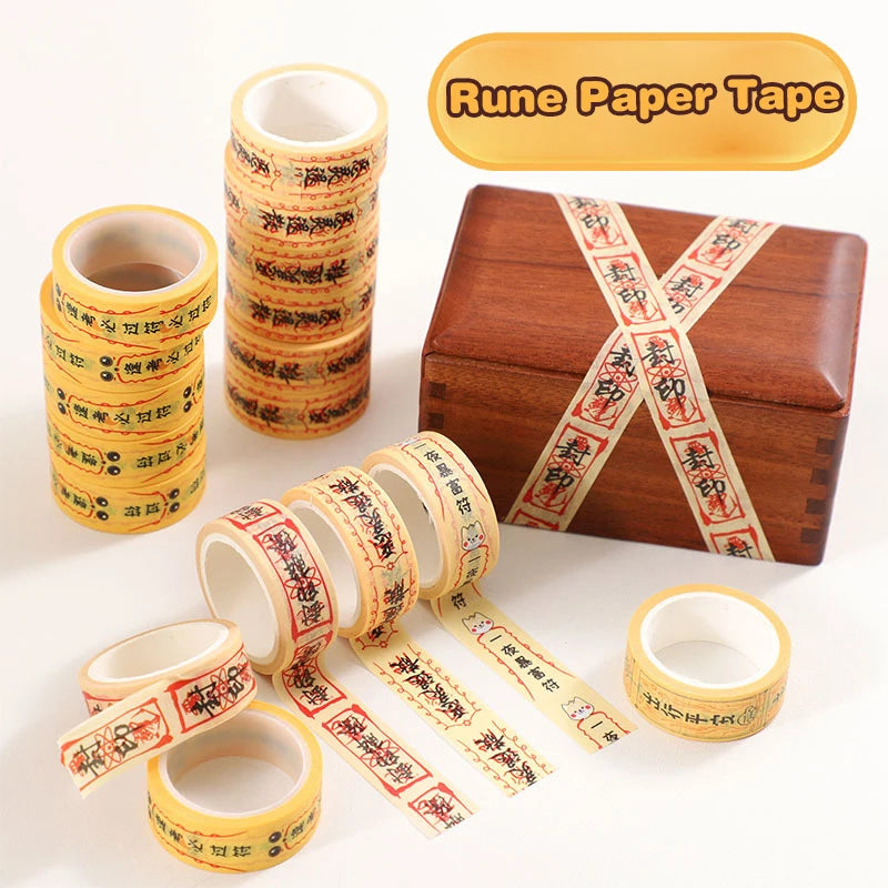 Rune Paper Tape Tear Seal Sticker DIY Crafts Scrapbooking Photo Albums Gift Boxes Decorative Sticker Fengshui Good Luck Sticker Oasis Select