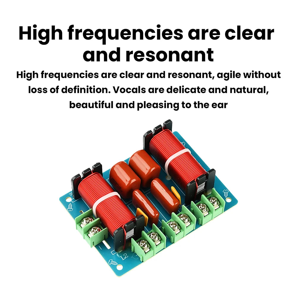 250W 2 High 1 Low Three-Way Crossover for KTV Stage Speakers Hifi Fever Grade Audio Divider with Precise Frequency Separation Oasis Select