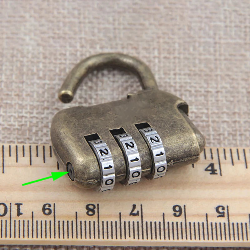 Alloy Zine Password Locks Vintage Antique Chinese Old Style Jewelry Chest Box Code Password Lock Padlock Small Oasis Select