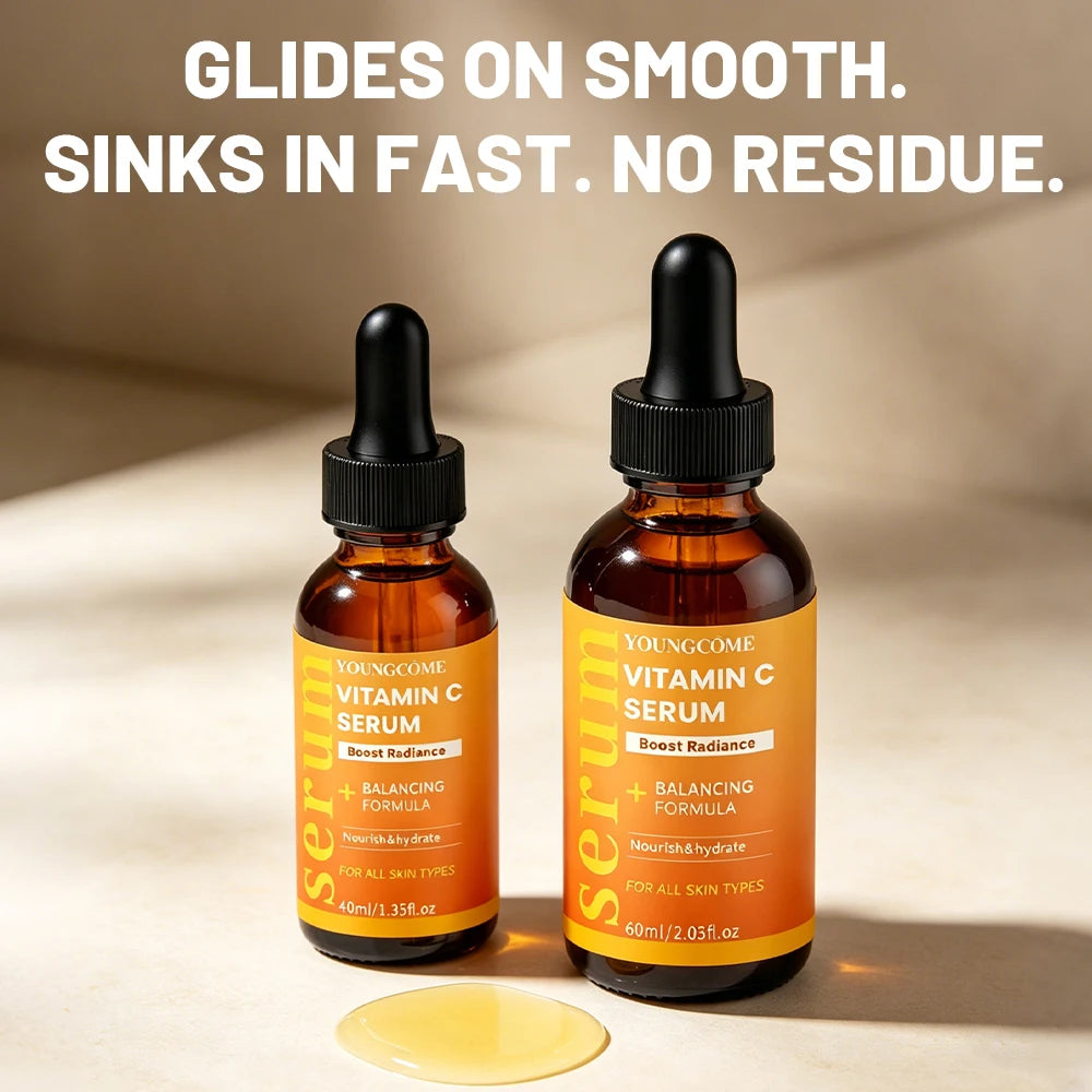 YOUNGCOME Vitamin C Serum, Balancing & Nourishing Daily Hydration Treatment, Glow-Boosting Essence for All Skin Types 40/60ml Oasis Select