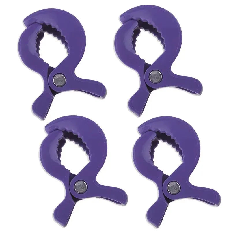 4/2PCS Baby Stroller Clamp Alligator Clip Pram Peg Portable Stroller Hook Baby Car Seat Clips Toddler Baby Stroller Accessories Oasis Select Purple 4pcs