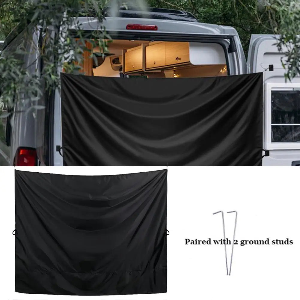 Camper Van Rear Door Curtain Shade – Waterproof RV Sunshade