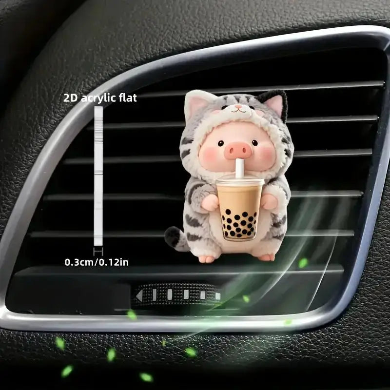 Acrylic Car Vent Clip Aromatherapy Air Freshener Holder 2D Decorative Clip For Car AC Vents Oasis Select A14