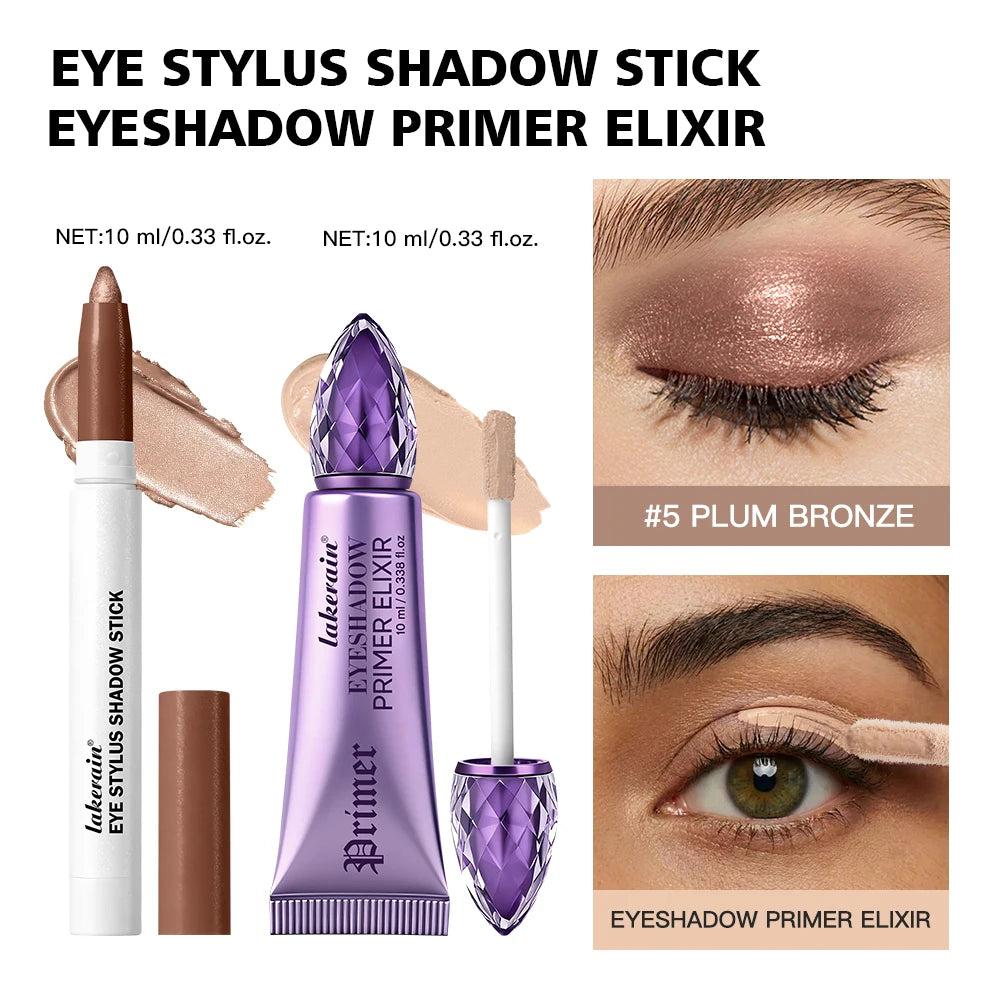 Eyeshadow Primer & Stick Combo Kit Blending Seamlessly Eyes Makeup High Pigmented Eyeshadow Cosmetics Lasting Woman Makeup Oasis Select