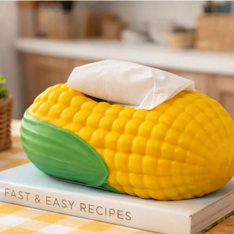 Corn Shape Tissue Box Soft Waterproof Tissue Box Cover Silicone Reusable Wet Wipe Box Holder Bathroom Kitchen Paper Holder Oasis Select