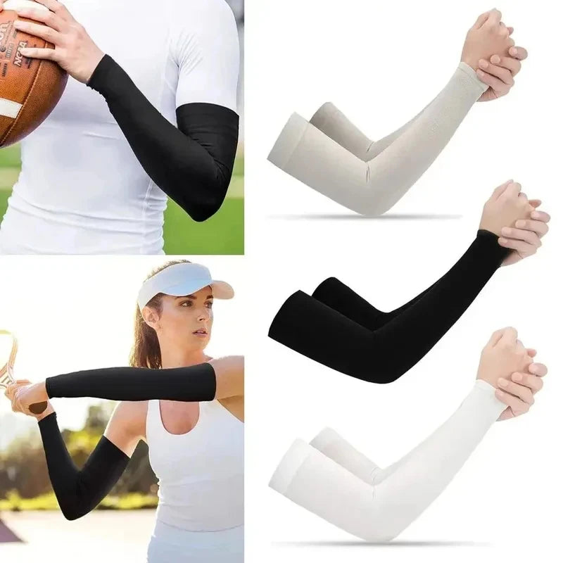 1/2pair Unisex Arm Guards for Men Women, Sleeve Warmers, Sports Sleeves, UV Sun Protection, Hand Cover, Support, Running Fishing Oasis Select