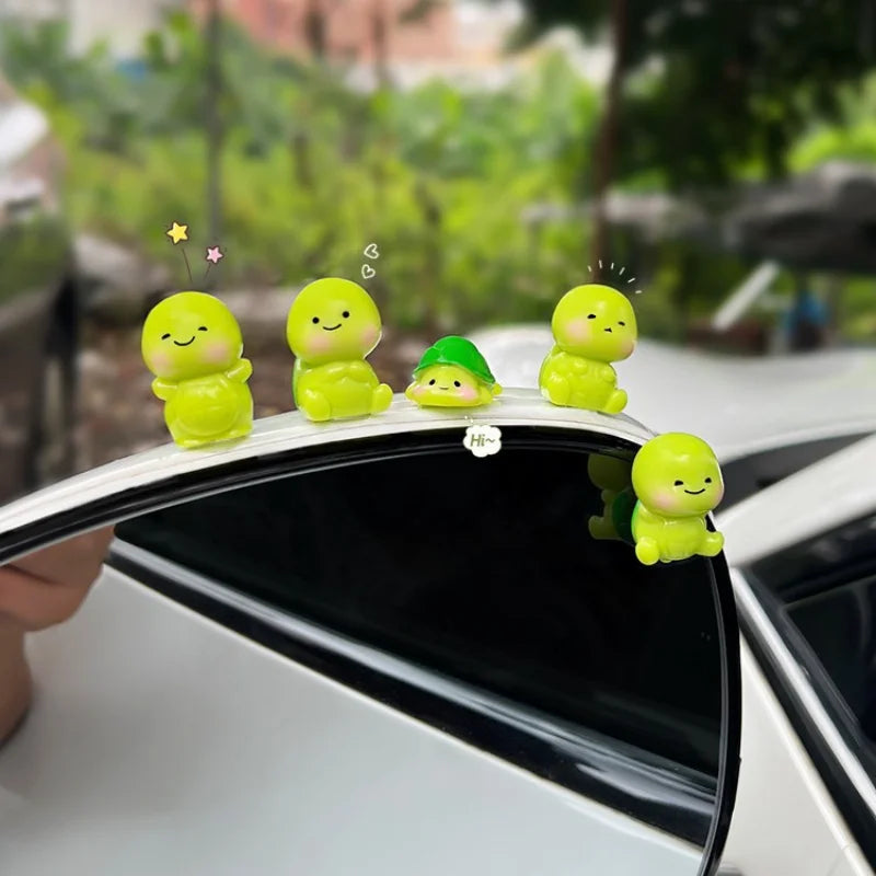 Cute little turtle car ornament car electric car decompression small ornament car interior decoration car center console decorat Oasis Select