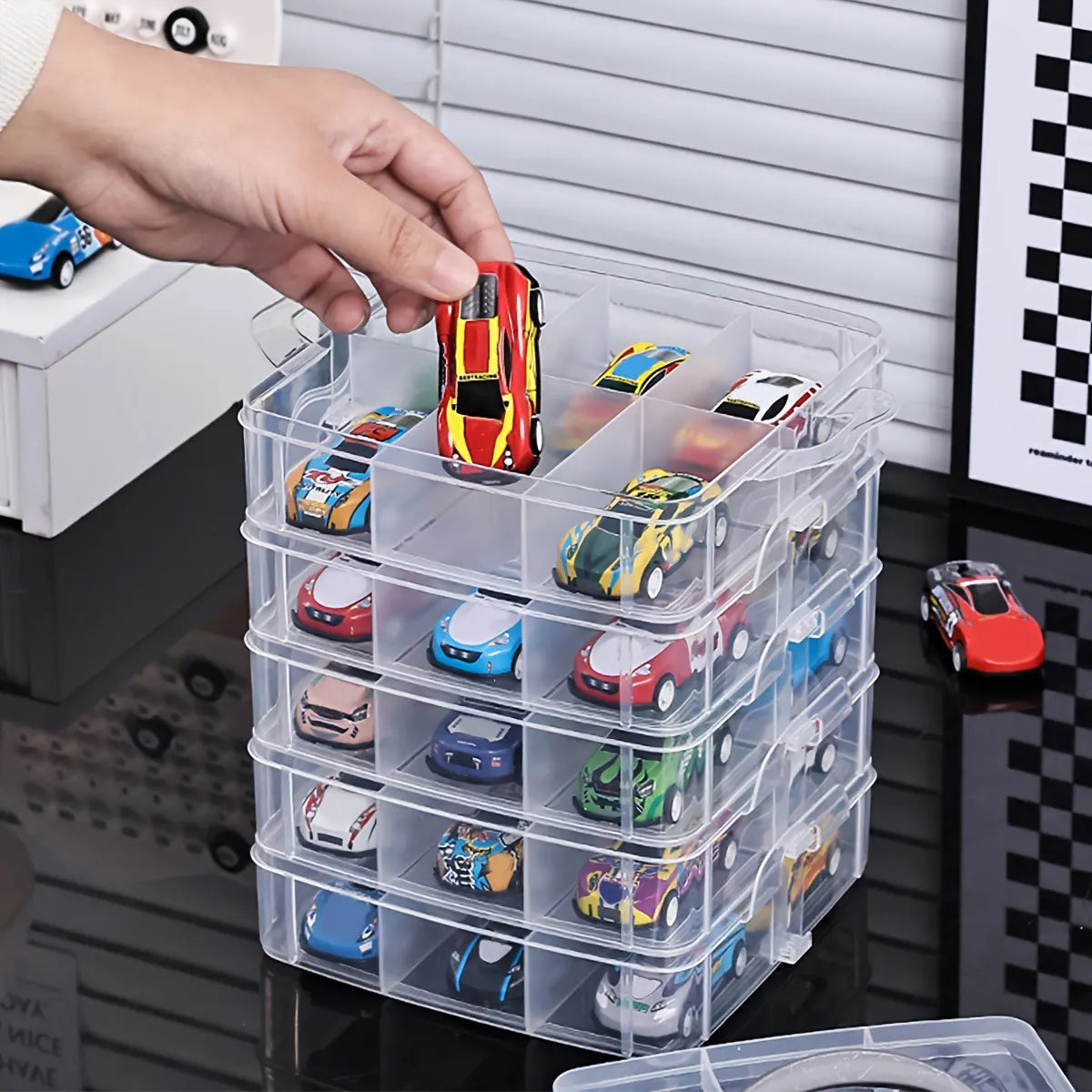 1pc Transparent and Minimalist Toy Storage Box, Dustproof and Moisture-Proof, Jewelry, Earrings, Portable Storage Box Oasis Select