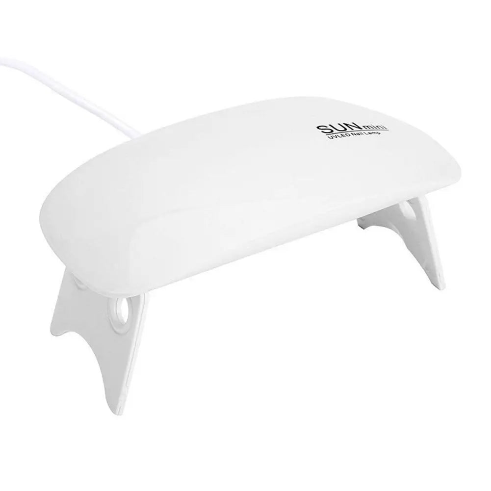 Mini UV/LED Nail Dryer - 6W USB Portable Gel Polish & Resin Curing Lamp 60s/120s Manicure Art Nail Lamp UV Light for Gel Nails Oasis Select white