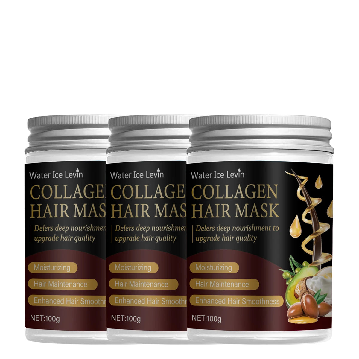 Collagen Hair Mask with Argan & Coconut Oil | Deep Nourishment Deep Conditioning Mask Oasis Select Damage Repaired