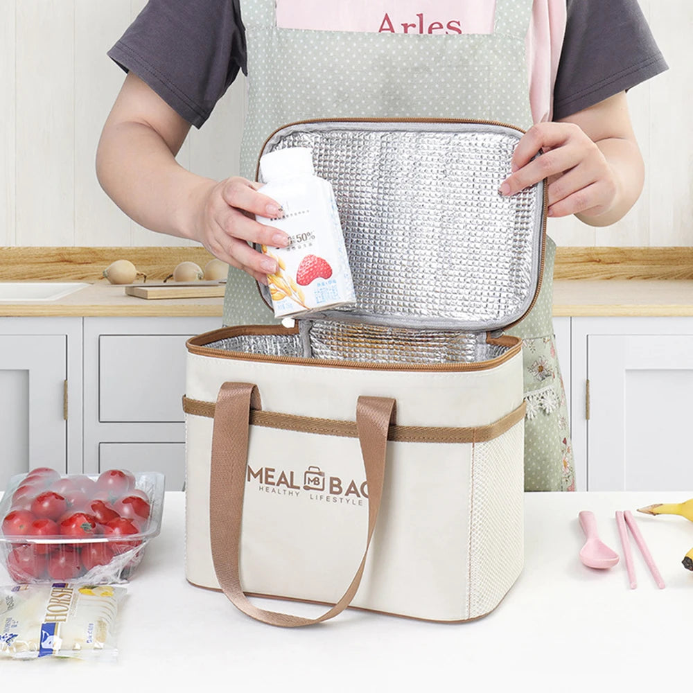 Insulated Lunch Bag – Waterproof, Shoulder Strap, 2-Person