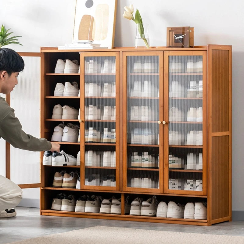 Household door shoe rack simple indoor rental house storage artifact economical multi-layer dust shoe cabinet new Oasis Select
