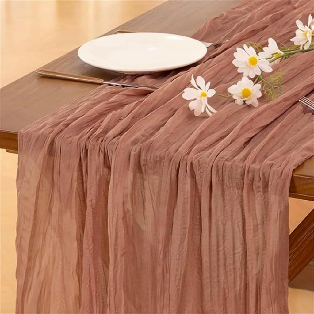 Cheesecloth Gauze Table Runner – Wedding & Boho Party Décor Gauze Table Runner Oasis Select