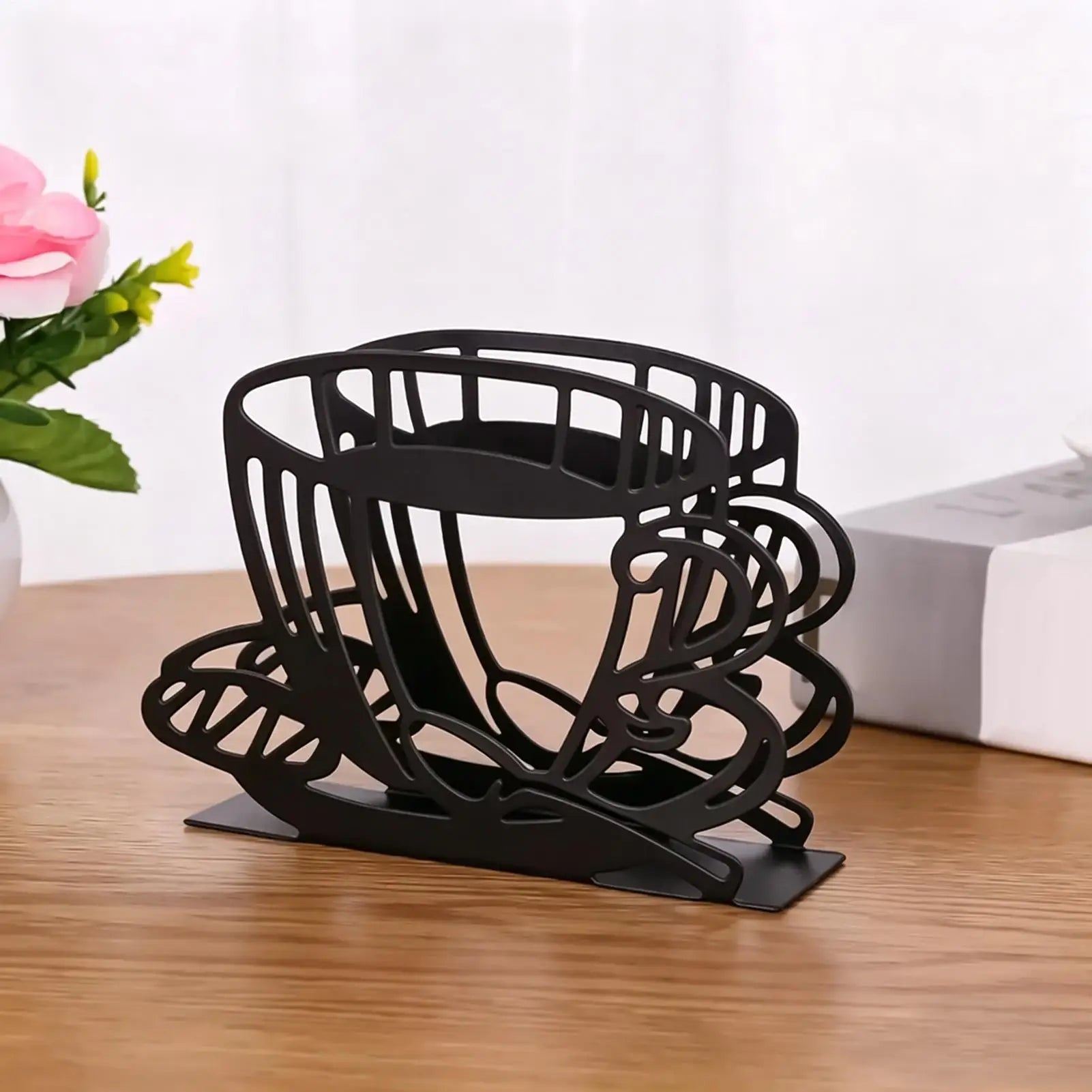 Iron Vertical Napkin Holder Tabletop Tissue Dispenser Stand For Cafe Hotel Restaurant Dining Tabletop Metal Napkin Holder Oasis Select