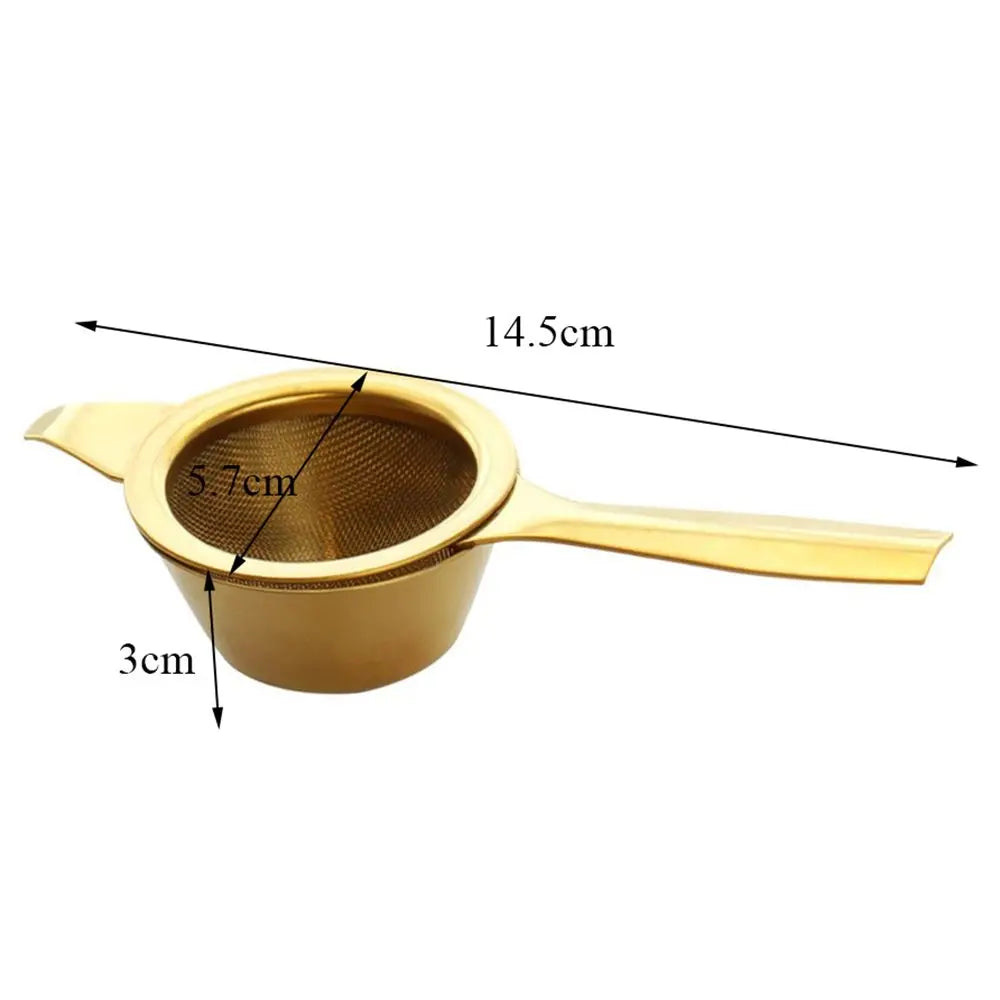 1Set Stainless Steel Mesh Colander Reusable Fine Tea Strainer Filters Kongfu Reusable Teapot Infuser With Handle Oasis Select