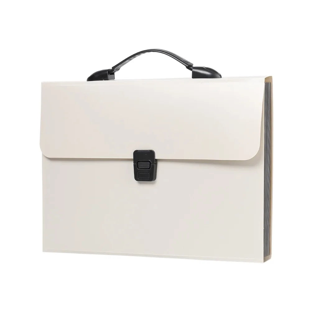 13 Layers Accordion File Folder Large Capacity Waterproof Expanding File Organizer Multifunctional Portable Document Storage Bag Oasis Select Beige
