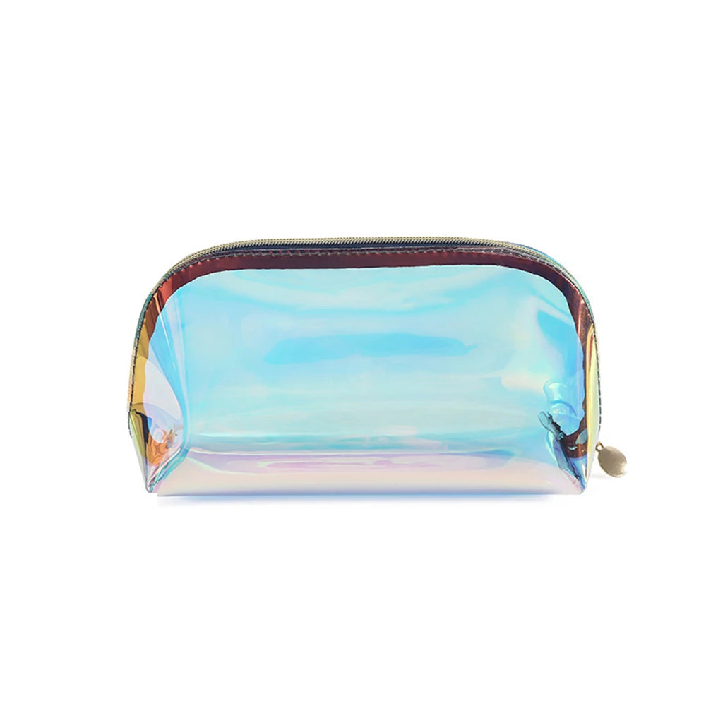 Makeup Bag Iridescent Cosmetic Bag with Zipper Waterproof Travel Makeup Organizer Glitter Makeup Bag for Home Office Travel Busi Oasis Select trumpet