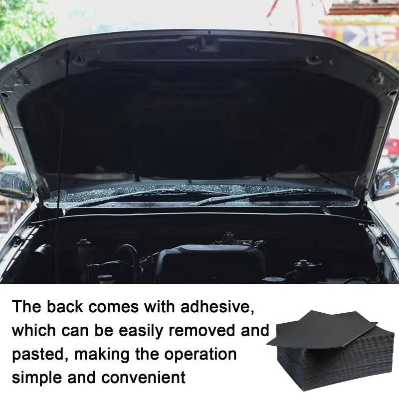 1-4PCS 5mm Car Sound Deadener Mat XPE Closed Cell Polyethylene Foam Noise Insulation Padding for Hood Door Anti Vibration Oasis Select