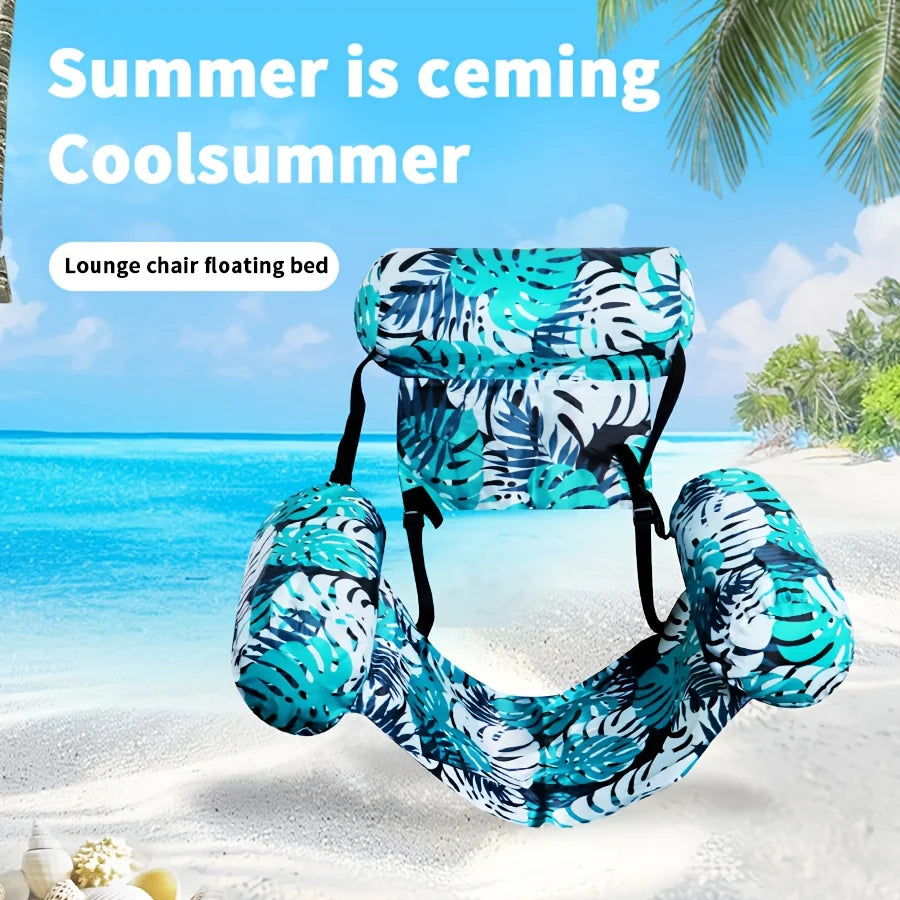 Adult Inflatable Floating Lounge Chair, Foldable, Easy To Carry, Suitable for Water Leisure and Entertainment Summer Oasis Select