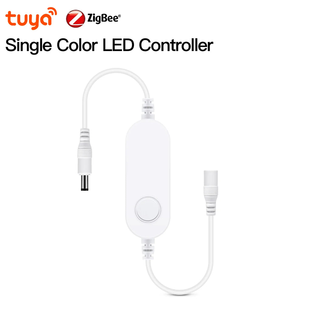 12V-24V Zigbee3.0 WiFi Single Color/RGB LED Light Strip Wireless Controller For Tuya Alexa Smartthings Gateway Bridge Google Oasis Select Single Color DC