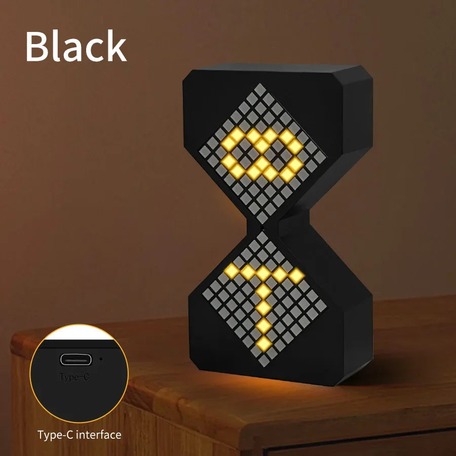 Creative DIY Digital Hourglass Birthday Gift Toy Game Timer 3D Electronic Hourglass Cyber Style Sense of Technology Yellow Light Oasis Select Black Yellow Light