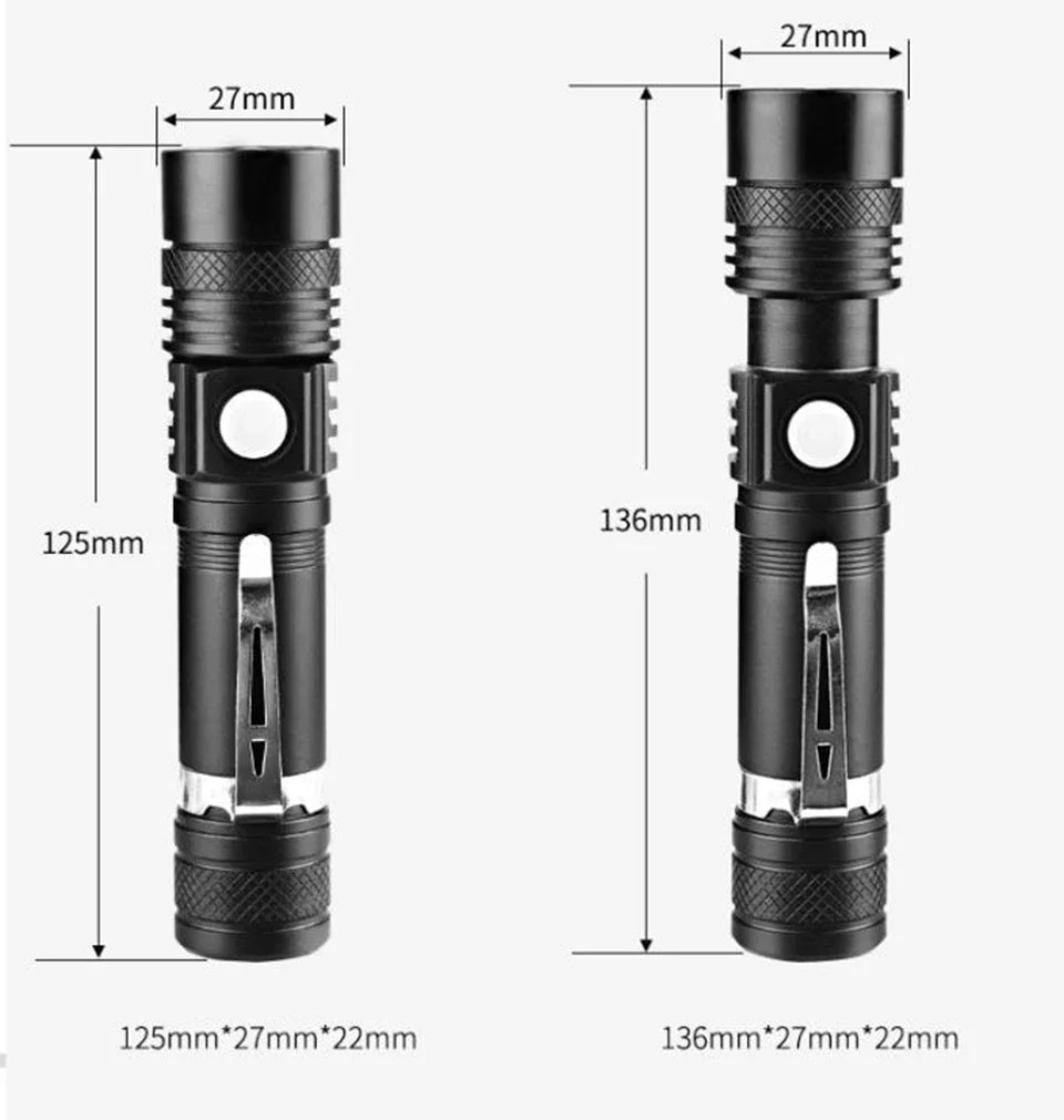 KDULIT T6 Rechargeable LED Tactical Flashlight | 350+ Lumens