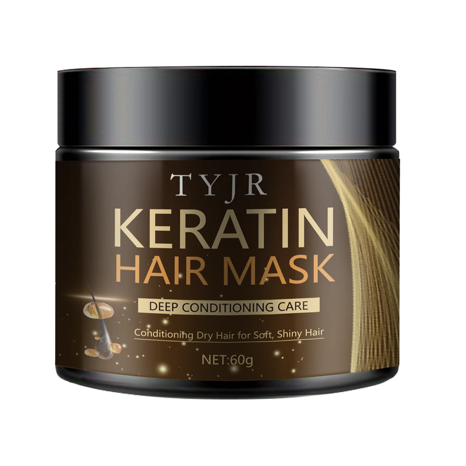 Magical Keratin Hair Mask 5 Seconds Fast Repair Damaged Frizzy Hair Soft Smooth Shiny Straightening Deep Moisturizing Hair Care Oasis Select 60g
