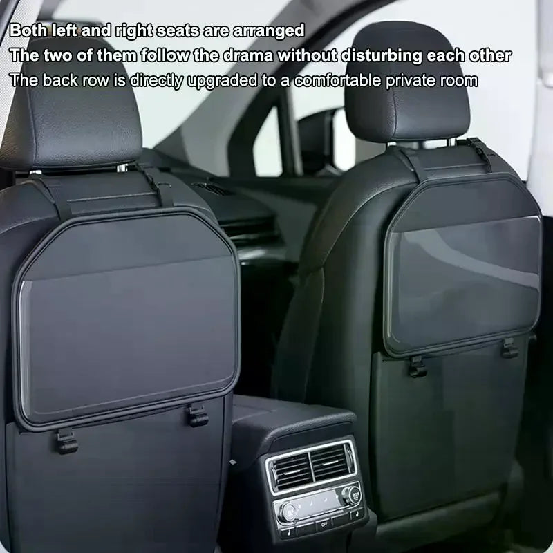 Car Seat Organizer For Front Seat With Adjustable Angle & Hook, Faux Leather & Touch-Sensitive PVC Oasis Select