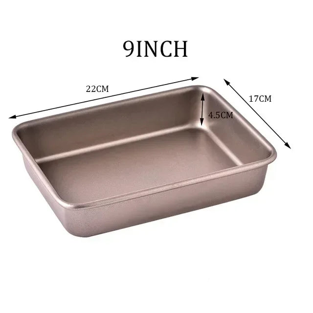 Carbon Steel Baking Tray Oven Specific Rectangular Non Stick Baking Plate Flat Bottomed Tray Steamed Cake Tray Oasis Select Deep 9in
