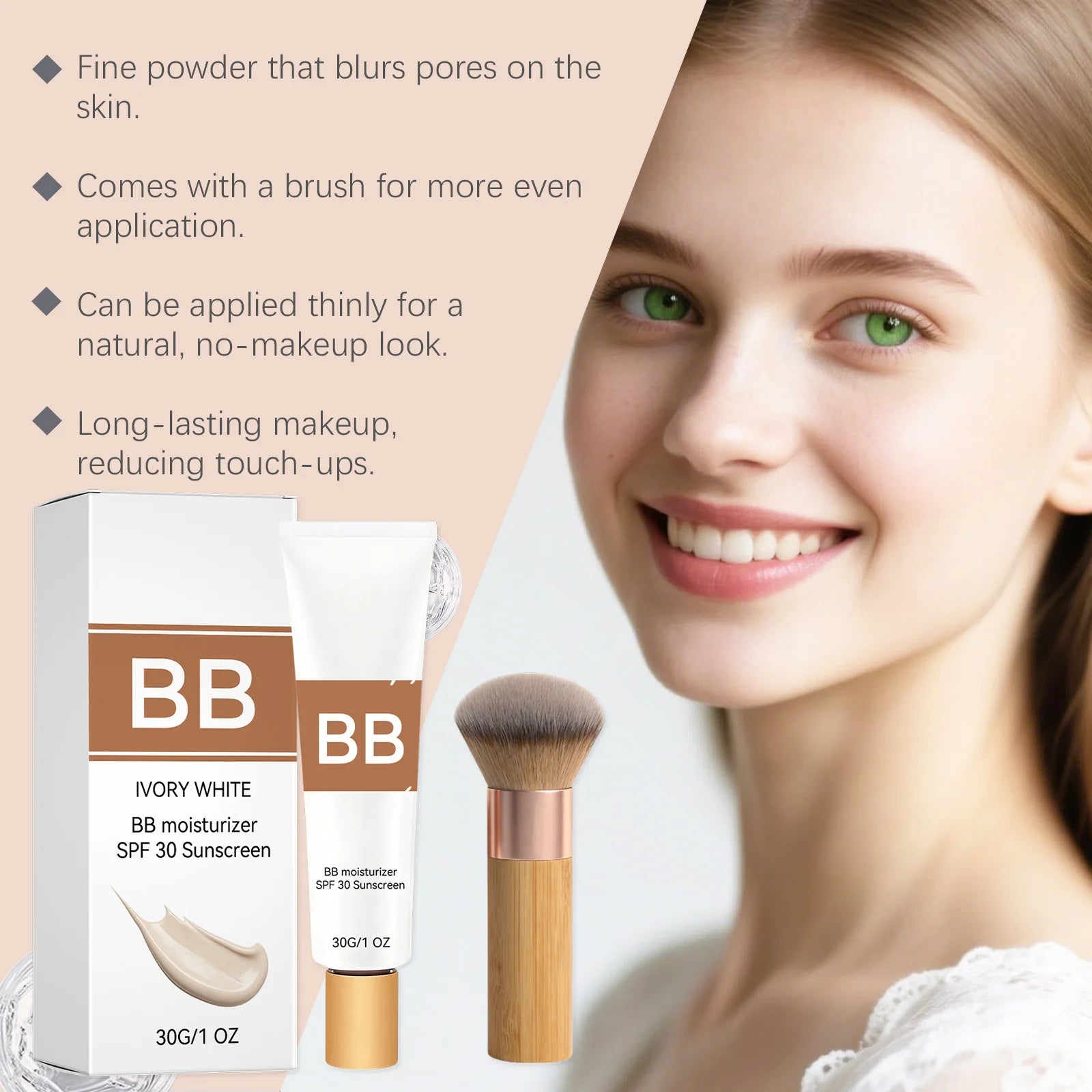 Sunscreen BB Cream Serie Long Time Moisturize Concealer Pores Cover Blemishes Cosmetics Waterproof And Sweat Proof Makeup Tool Oasis Select