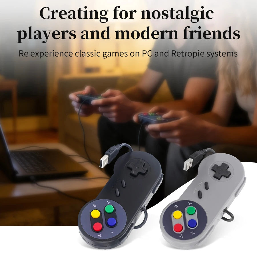 USB Wired Retro Gamepad for PC, NESPi & Raspberry Pi Retro USB Gamepad Oasis Select