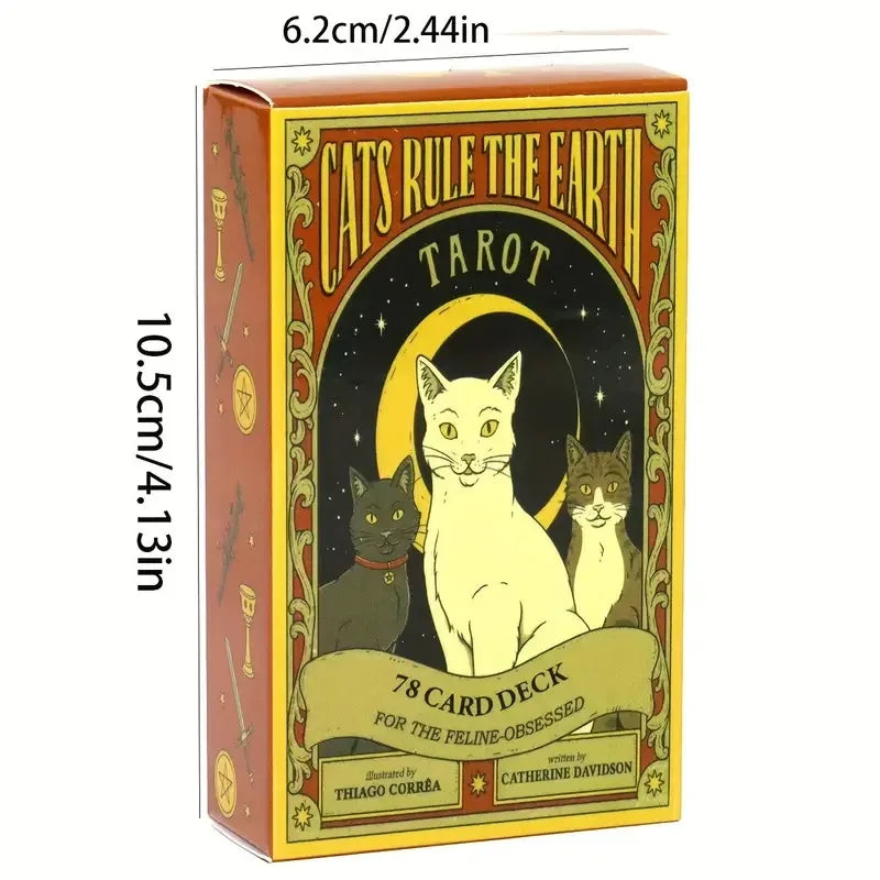Cats Rule The Earth Tarot Deck, Fortune Telling Tarot Card Games For Fun, Family Party Entertainment Game Cards Oasis Select