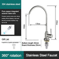 Stainless Steel Water Filter Faucet | 360° Swivel Kitchen Tap