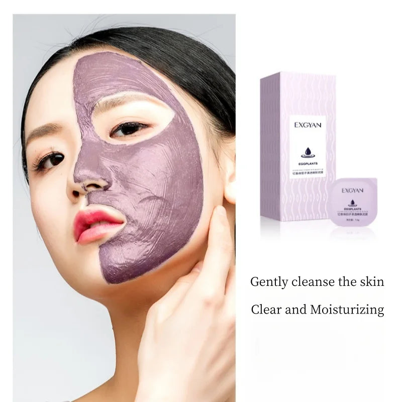 Eggplant Cleansing Mud Mask – 8 Sachets | Kaolin Clay Face Mask Clay Face Mask Oasis Select