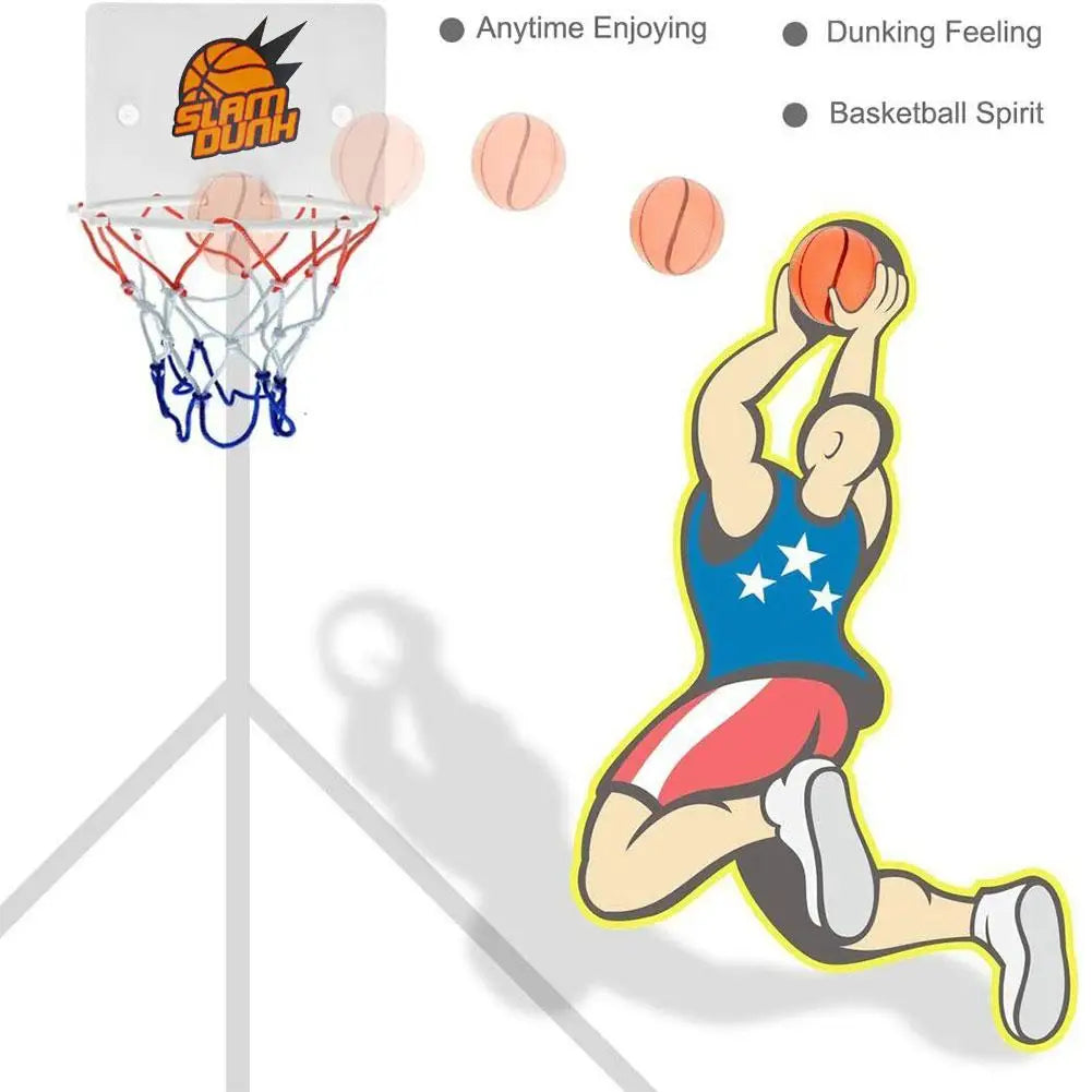 Mini Suction Cup Basketball Hoop Set – Indoor Game, 2 Balls