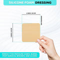 Borderless Foam Dressing Waterproof And High Absorbency Square Shaped Wound Care Bandage Silicone Foam Pad For First Aid Oasis Select 1pcs
